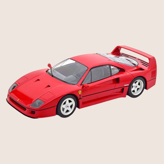 Ferrari F40 1:18 - Detailed model of the legendary Ferrari F40 in 1:18 scale. An iconic supercar with precise details and authentic design. Perfect for Ferrari enthusiasts and collectors.