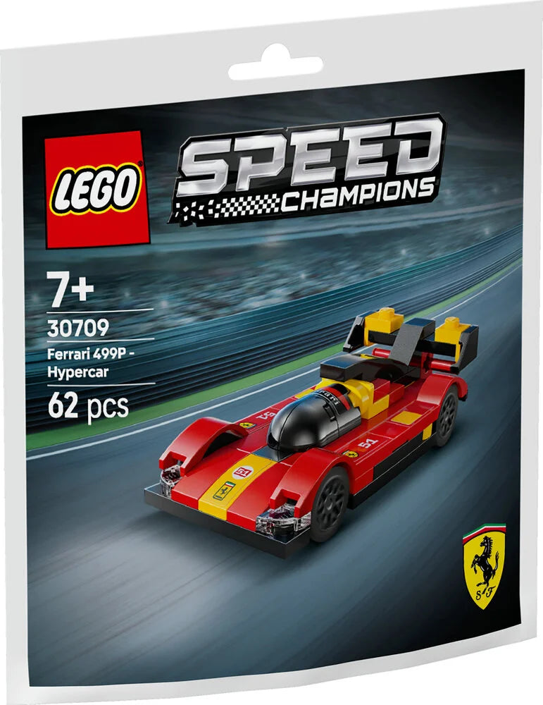 LEGO Speed Champions 30709 Ferrari 499P hypercar - Authentic LEGO model of the Ferrari 499P Le Mans winner. Perfect for both building and racing fun for fans and collectors.