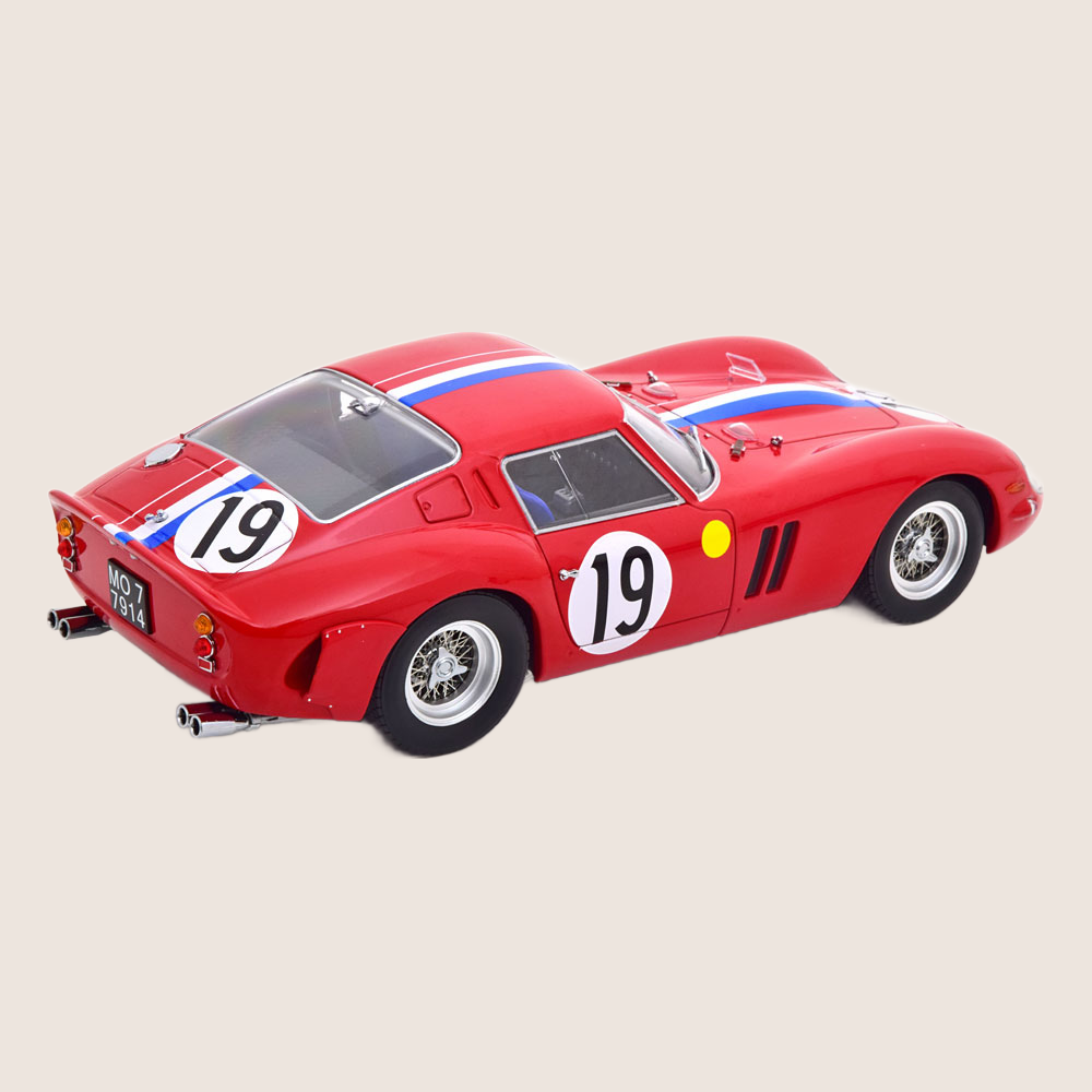 1:18 Ferrari 250 GTO No.19, 2nd 24h Le Mans 1962 - Precision model of the Ferrari 250 GTO, which finished 2nd in Le Mans 1962.