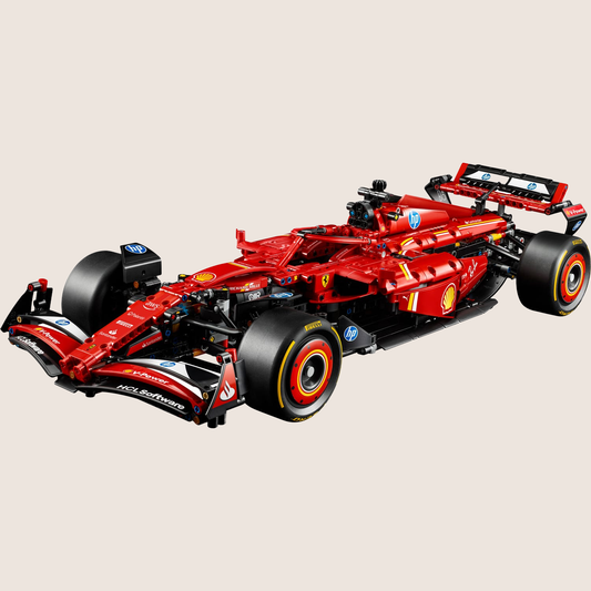 Ferrari SF-24 F1 (LARGE) LEGO - Large LEGO model of the Ferrari SF-24 Formula 1 car. Detailed and perfect for Ferrari enthusiasts.