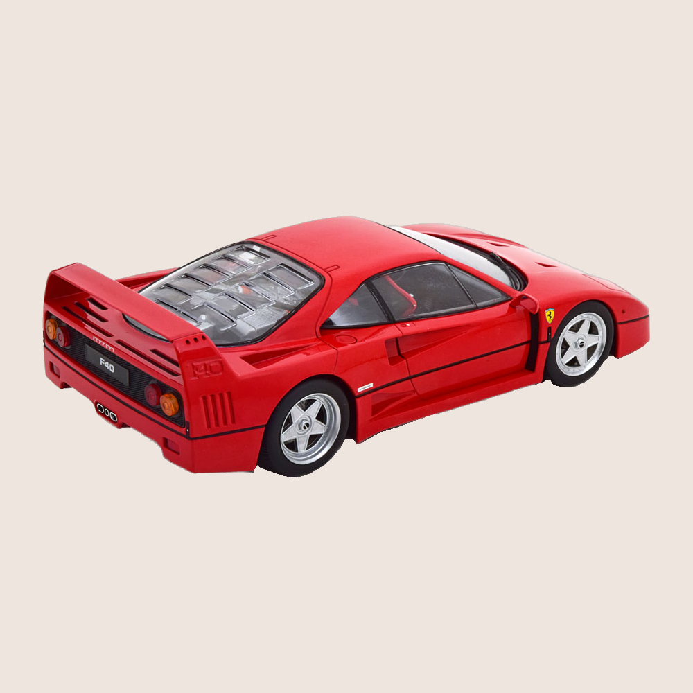 1:18 Ferrari F40 Red Seats 1987 Red - Exclusive 1:18 scale model of the Ferrari F40 from 1987 with red seats. A classic collector's model.