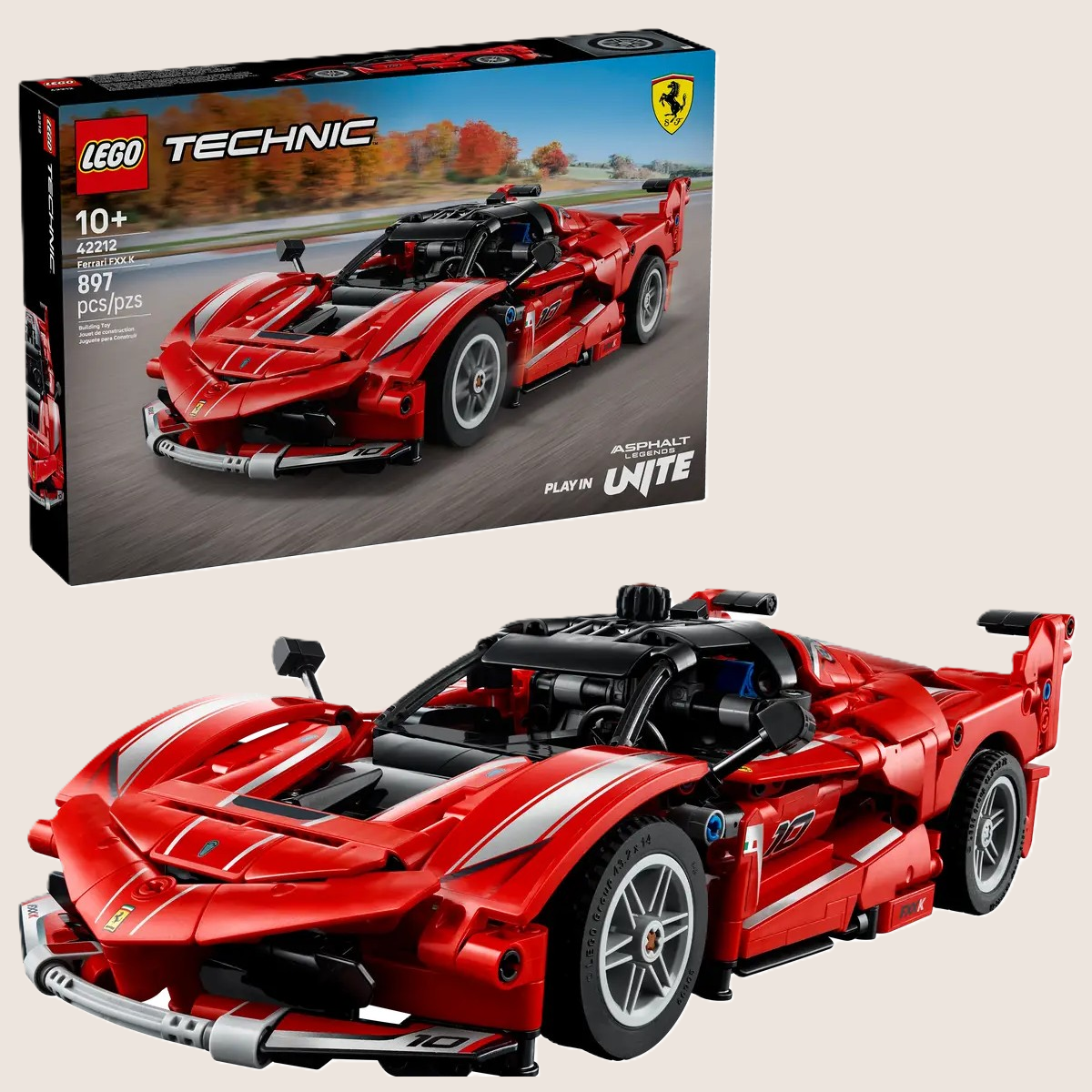 LEGO Ferrari FXX K 42212 with detailed supercar design and authentic Ferrari style