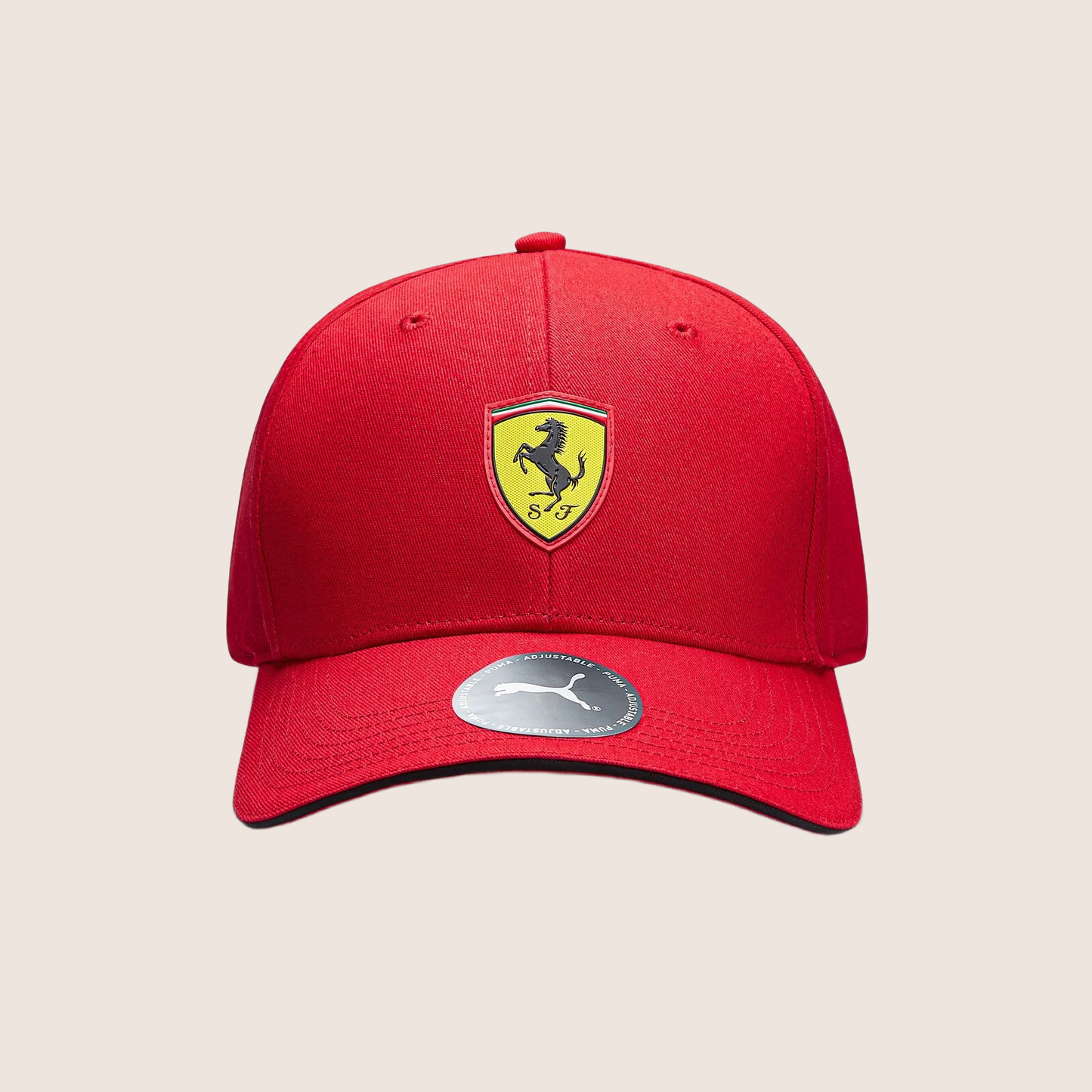 Scuderia Ferrari F1 Classic Cap - Red - Classic red cap with Scuderia Ferrari F1 logo. Designed for adults, ideal for Ferrari fans who want to show their support for the Formula 1 team in style.