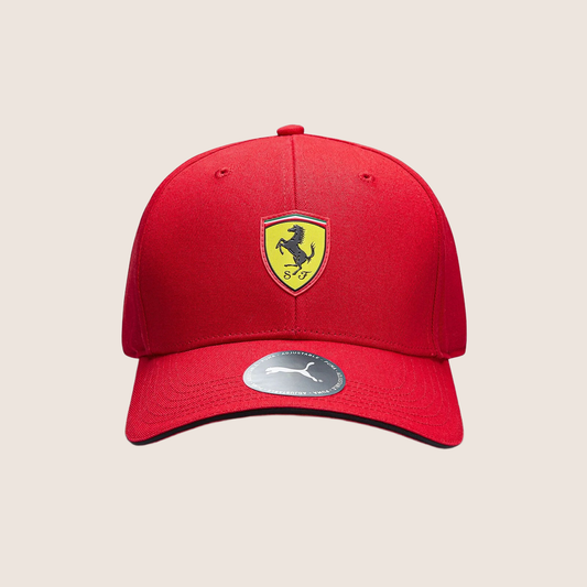 Scuderia Ferrari F1 Classic Cap - Red - Classic red cap with Scuderia Ferrari F1 logo. Designed for adults, ideal for Ferrari fans who want to show their support for the Formula 1 team in style.