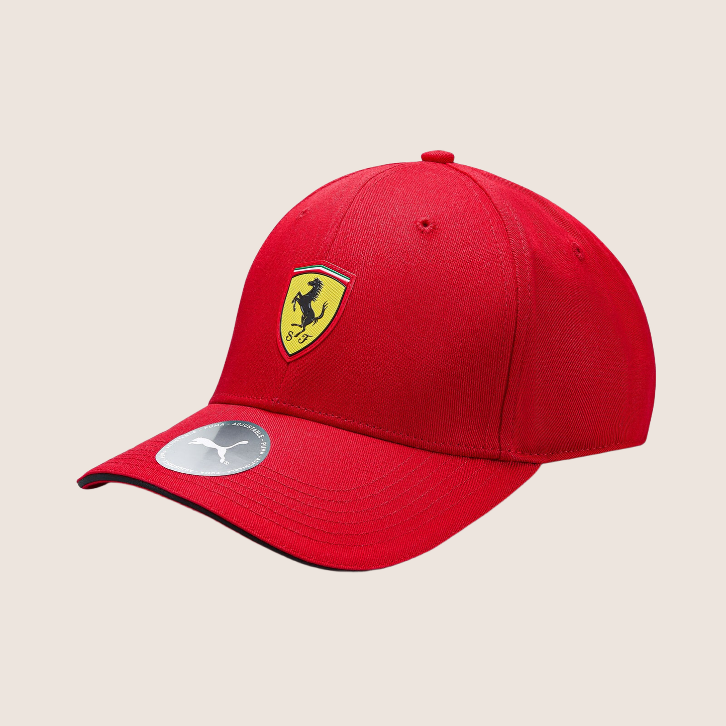 Scuderia Ferrari F1 Classic Cap - Red - Classic red cap with Scuderia Ferrari F1 logo. Designed for adults, ideal for Ferrari fans who want to show their support for the Formula 1 team in style.