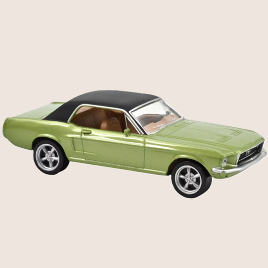 Ford Mustang Light Green 1:43 Norev - Detailed 1:43 scale model car with authentic light green paint and classic Mustang design, ideal for collectors.