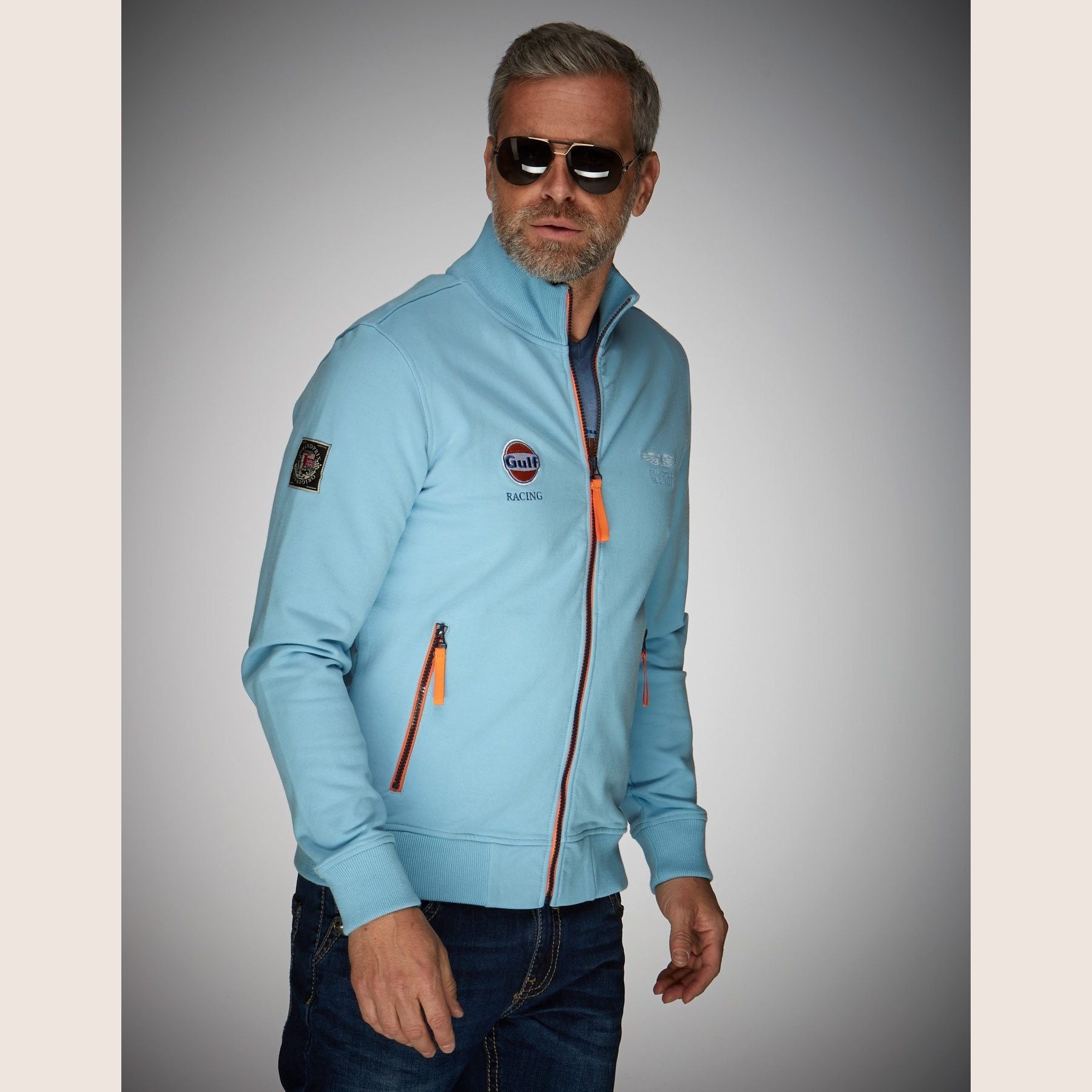 Smart Racing Zip shirt (Gulf Blue) - Gulf Blue Smart Racing Zip shirt, sporty and stylish.
