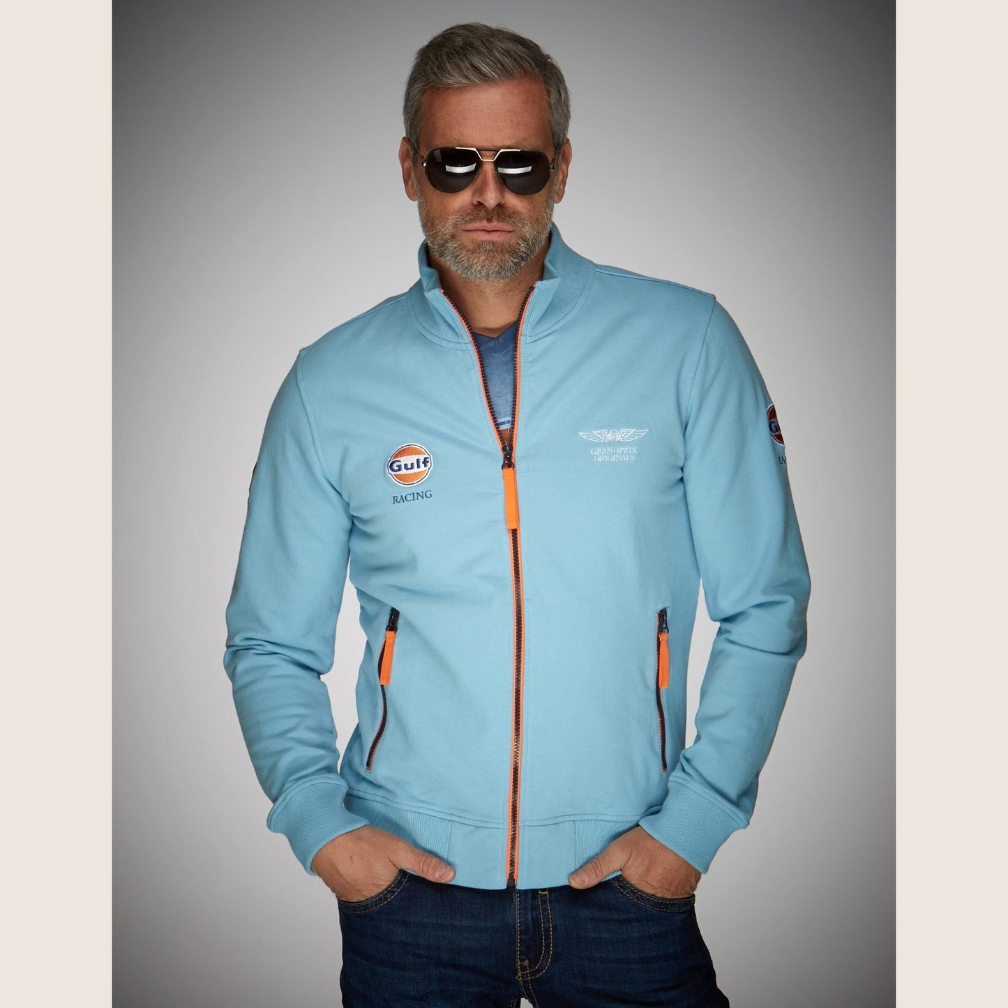 Smart Racing Zip shirt (Gulf Blue) - Gulf Blue Smart Racing Zip shirt, sporty and stylish.

