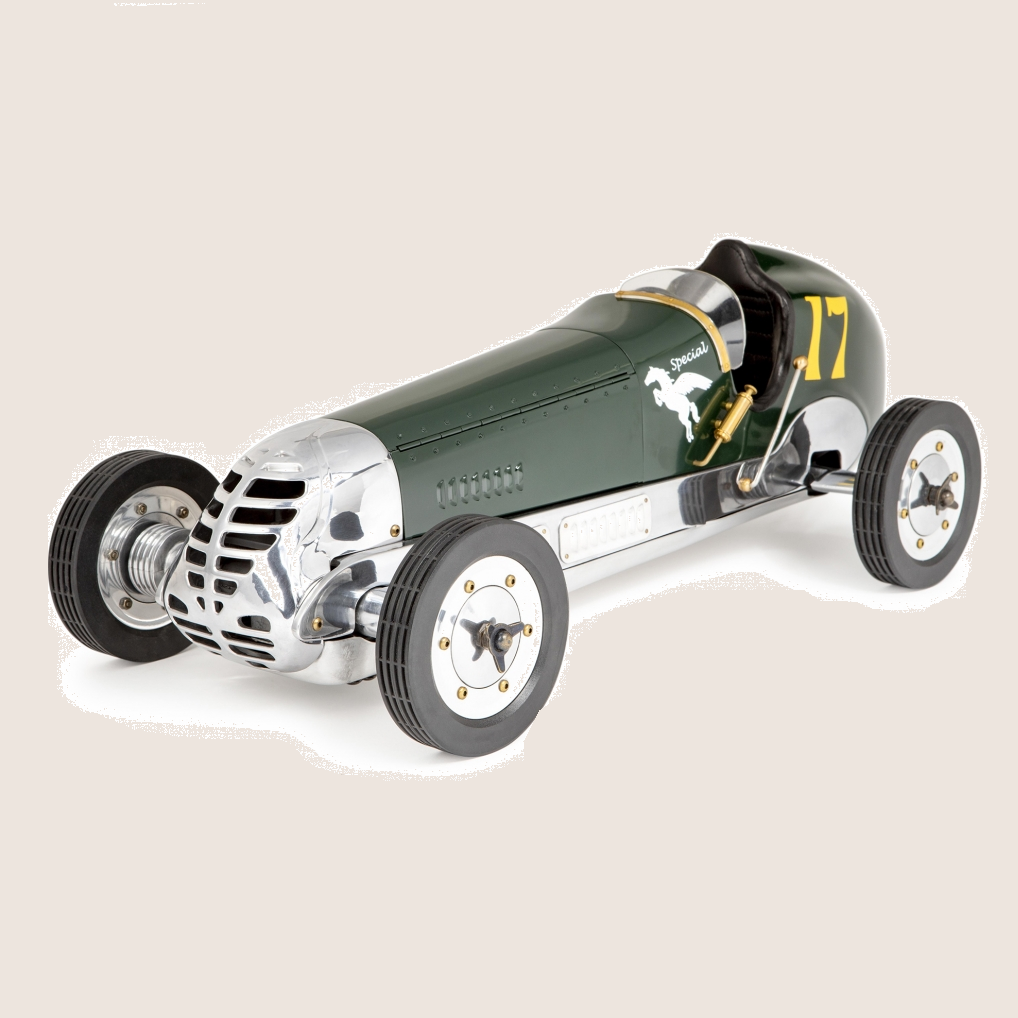 BB Korn Green Racer - Vintage-inspired racing car in green from BB Korn.