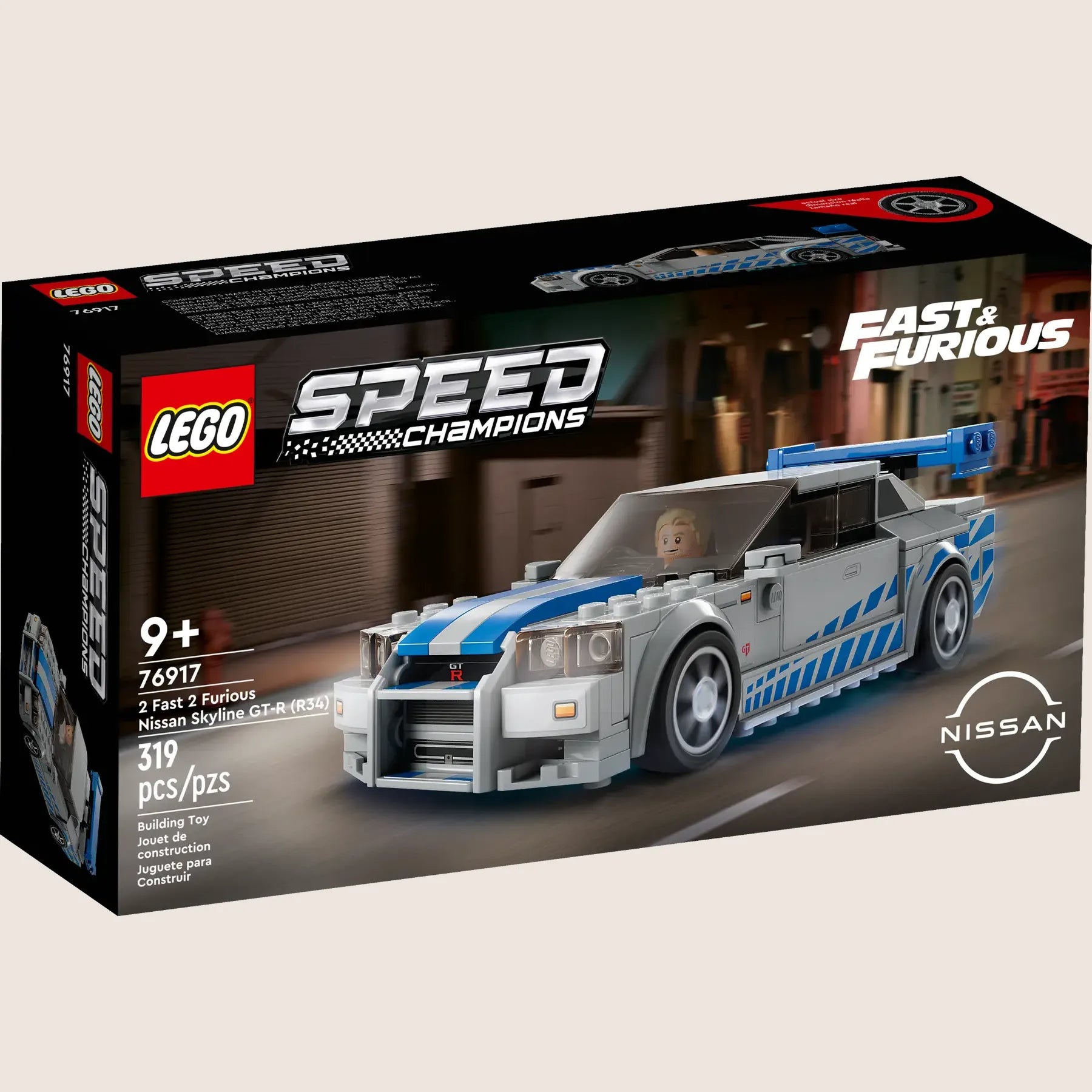 2 Fast 2 Furious Nissan Skyline GT-R (R34) - LEGO model of Brian O'Conner's legendary Skyline GT-R.