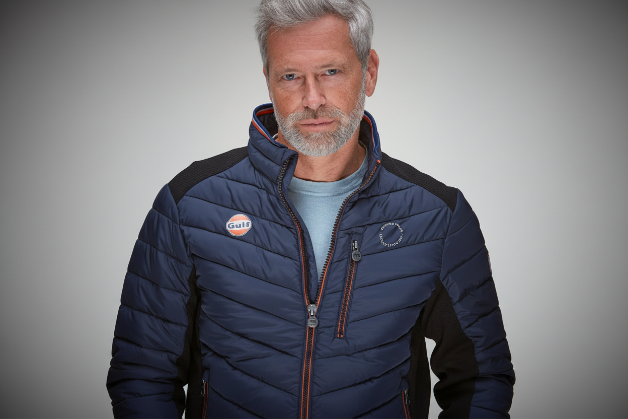 GPO Originals Gulf Hunter Jacket with classic Gulf details and racing-inspired design