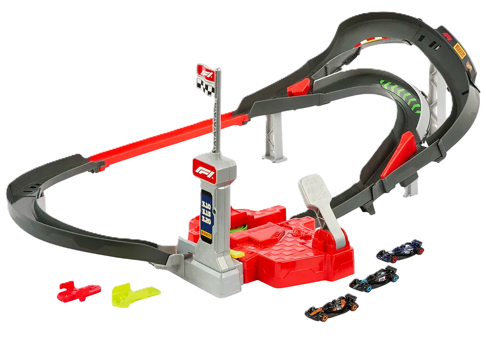 Hot Wheels Racing Sprint Race Circuit with loops and turns for exciting racing with Hot Wheels cars