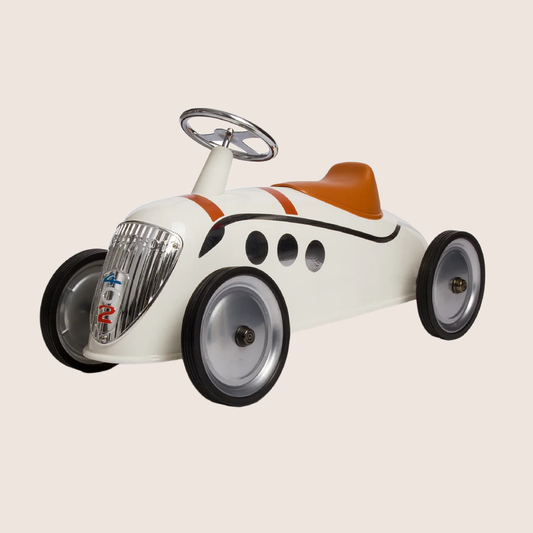 Baghera Rider Peugeot 402 Darl'Mat - stylish pedal car inspired by the classic Peugeot 402 Darl'Mat roadster, designed for kids with vintage looks and robust materials.