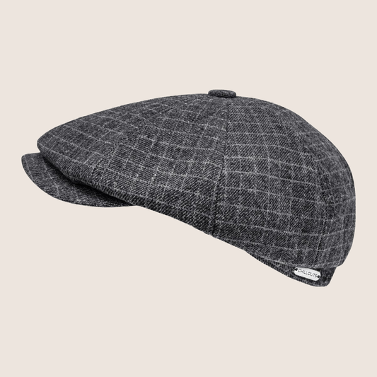 Ronald Hat Grey Melange - Elegant cap in gray melange, perfect for sophisticated everyday wear.