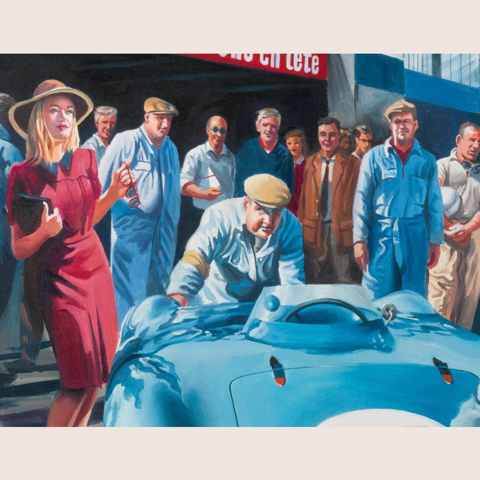 La Belle equipe - 70x50 - Art print of "La Belle Equipe", a tribute to racing culture and motorsport heroes.