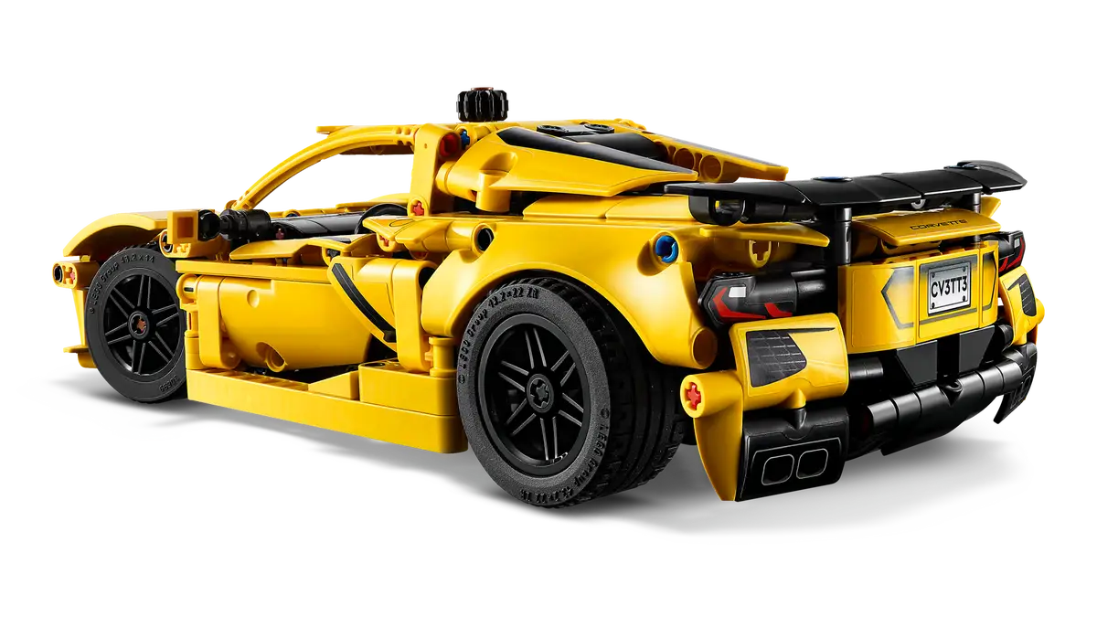 LEGO Technic Chevrolet Corvette Stingray 42205 - 1:24 scale model with movable doors, open hood, 8-cylinder engine, differential and working steering. An authentic building and display model from the LEGO Technic series.