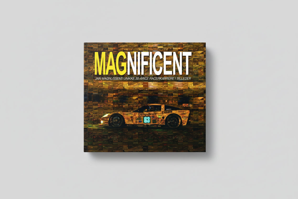 Magnificent - Jan Magnussen - Nils Finderup - Book - An exciting biography of racing driver Jan Magnussen, written by Nils Finderup. The book delves into Magnussen's career from karting to Le Mans and Formula 1. Perfect for motorsport fans.