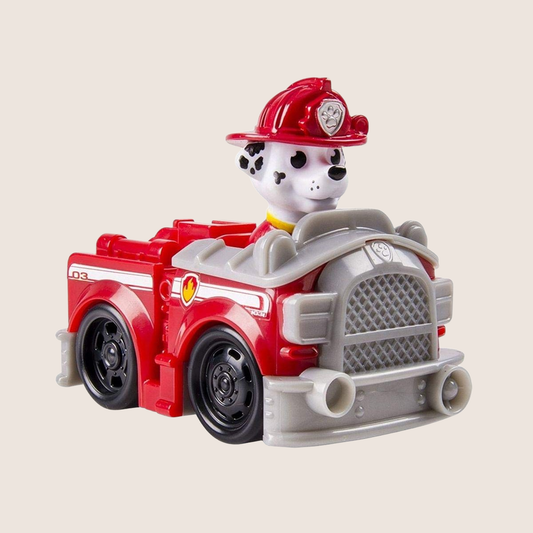 Paw Patrol Basic Rescue Racers Marshall - Paw Patrol fire truck with Marshall, fun and action-packed toy.