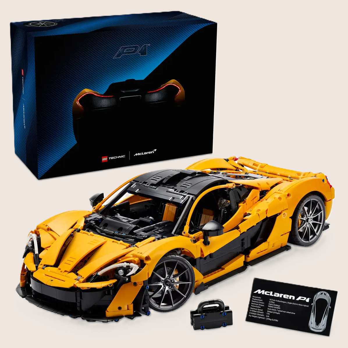 McLaren P1 - LEGO Speed Champions model of the McLaren P1, a hypercar with an aerodynamic design.