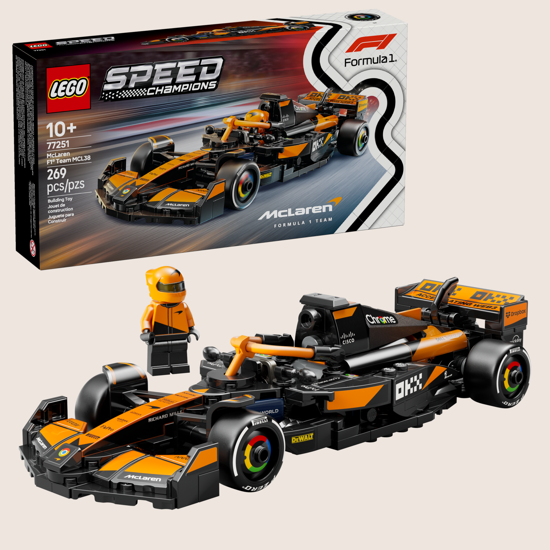 Speed Champions F1 McLaren Team - LEGO Speed Champions McLaren F1 race car model with authentic details.