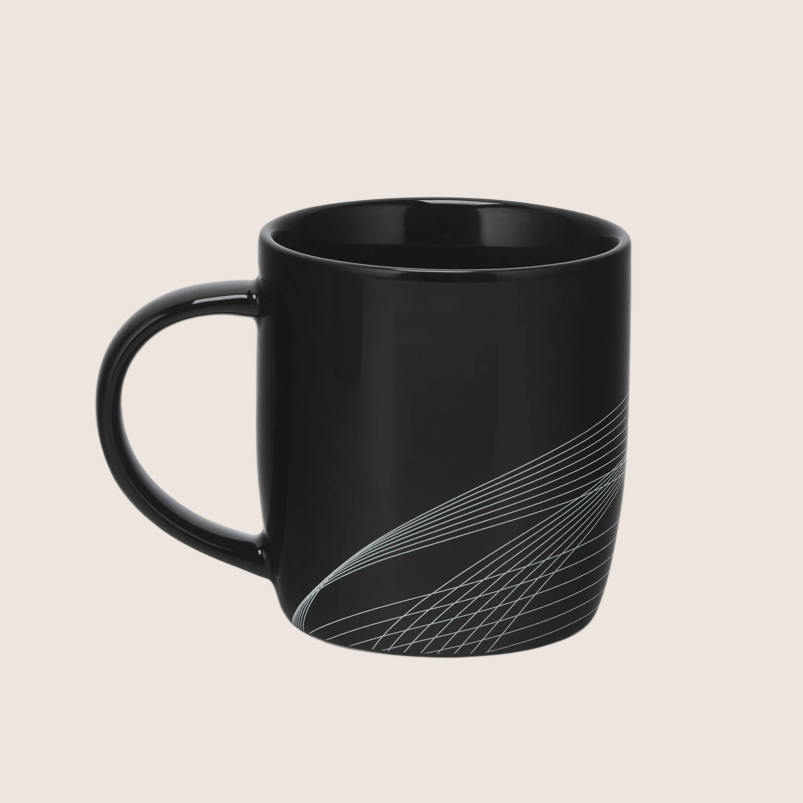 Mercedes-AMG Petronas F1 Logo Mug - Black - Elegant black mug with Mercedes-AMG Petronas F1 logo, ideal for fans of Formula 1 and Mercedes motorsport heritage.