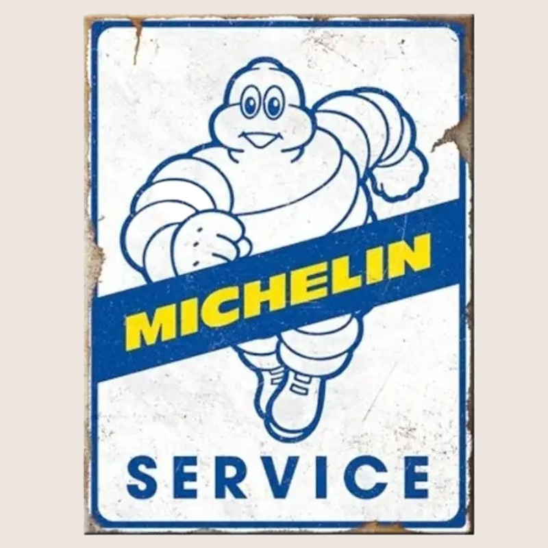 Michelin Service Magnet with iconic logo and practical design for service reminders