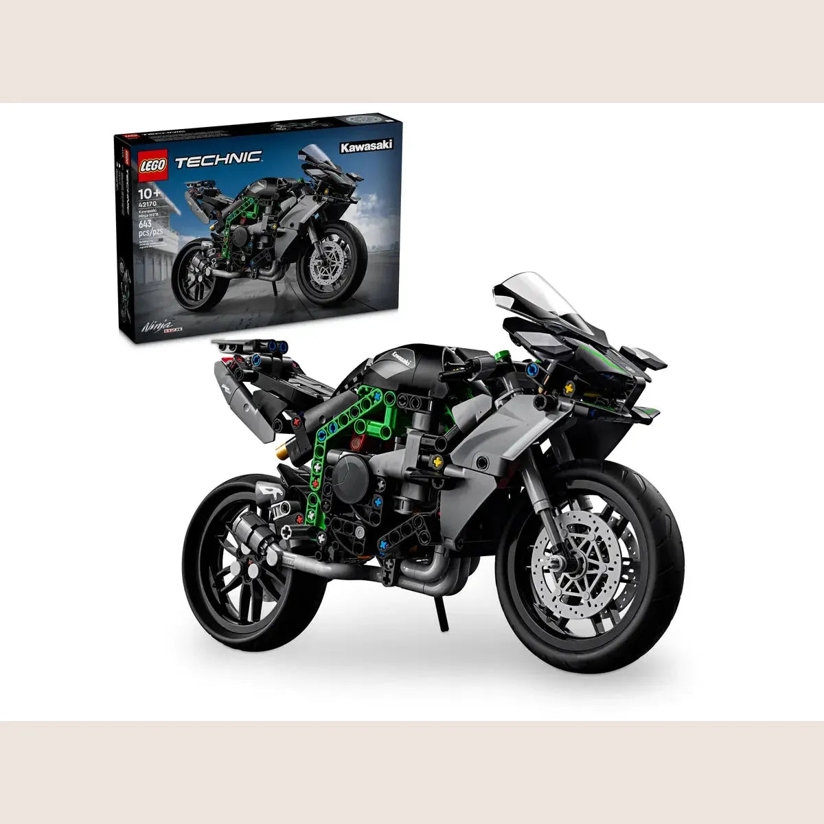 Kawasaki Ninja H2R Motorcycle - LEGO Technic Kawasaki Ninja H2R, a model of the extreme superbike.