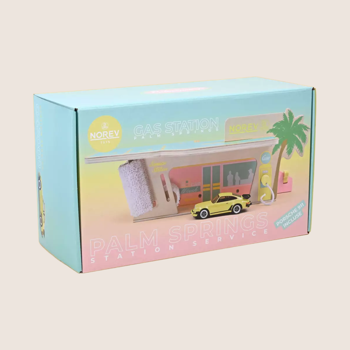 Palm Springs Gas Station Norev - Miniature model of a classic gas station from Palm Springs.