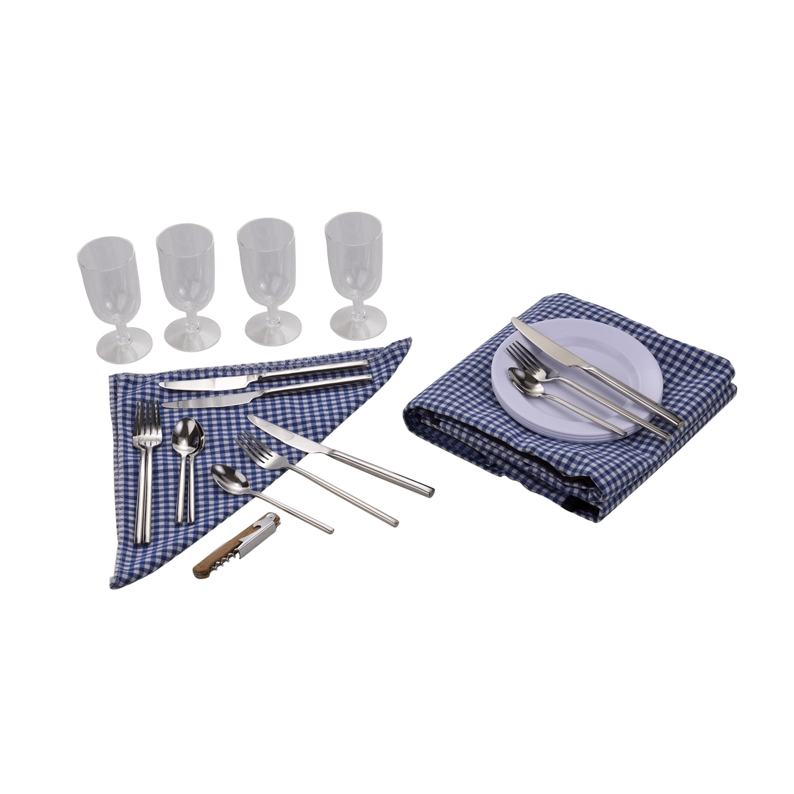 Picnic Basket - Laguiole 4 pers. - Classic picnic basket for four people, ideal for a day in nature