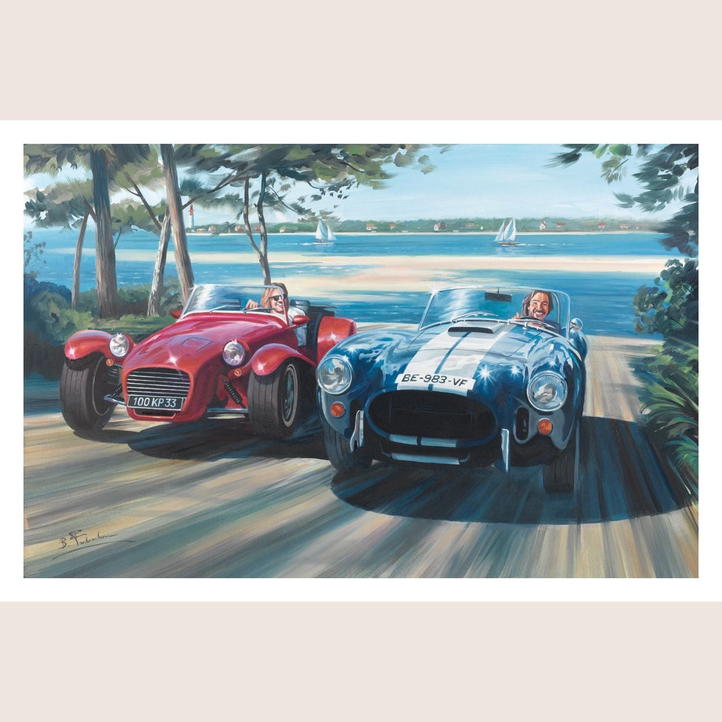 Postcards - Postcards with classic car motifs, ideal for collectors and enthusiasts.