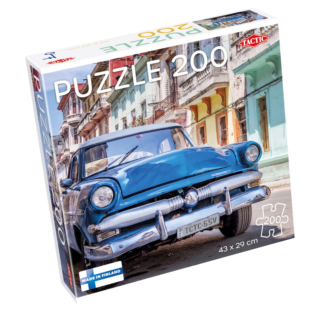 200 pcs puzzle: Vintage Car in Havana - 200-piece puzzle with vintage car in Havana, a fun challenge for puzzle enthusiasts.