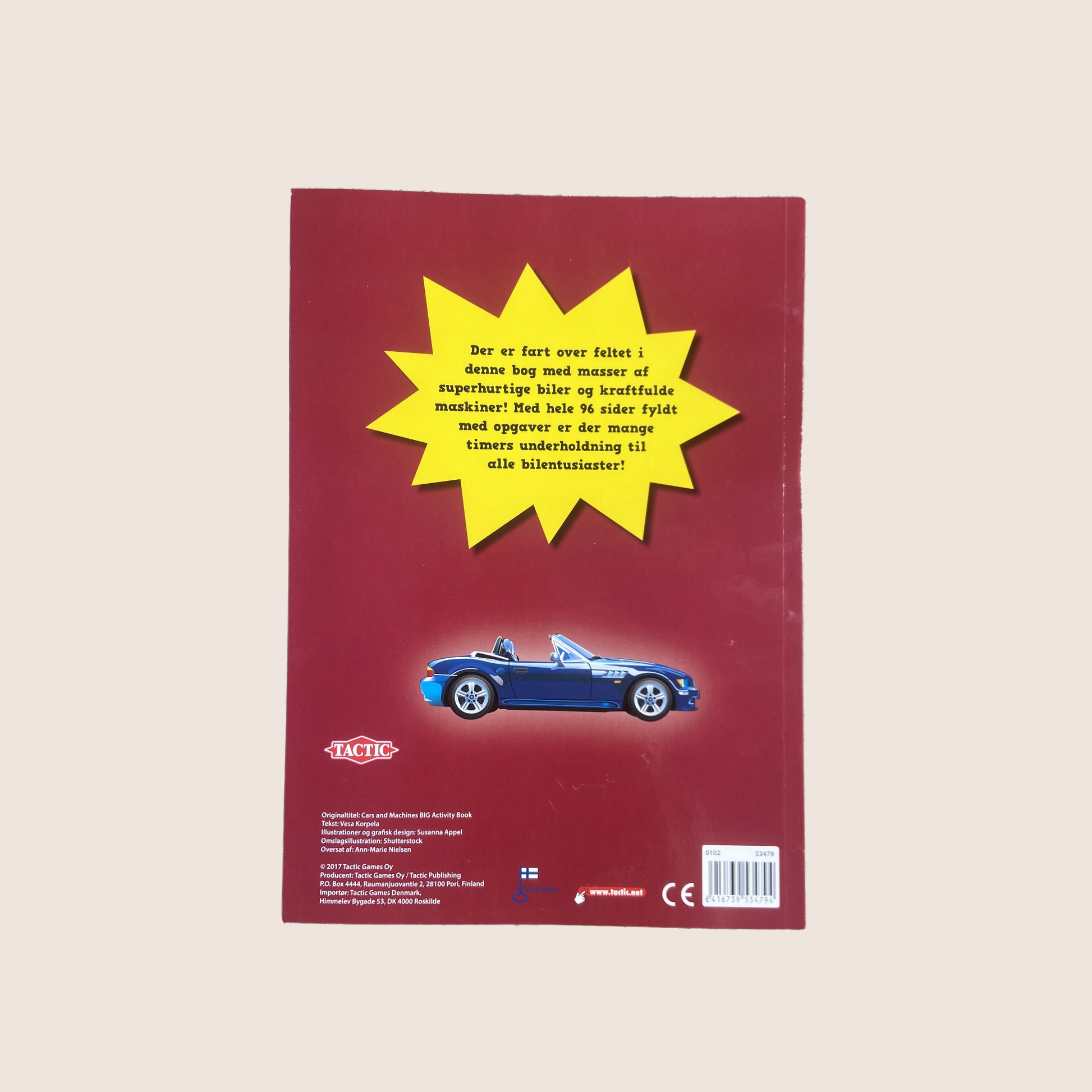 Cars and Machines - Large Activity Book - Fun and educational activity book filled with puzzles, stickers and drawings featuring cars, trucks and machines. Perfect for kids with an interest in large vehicles.