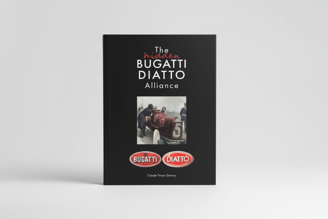 The Hidden Bugatti: Diatto Alliance hardcover book with rare photos and historical insights into Bugatti's early collaboration