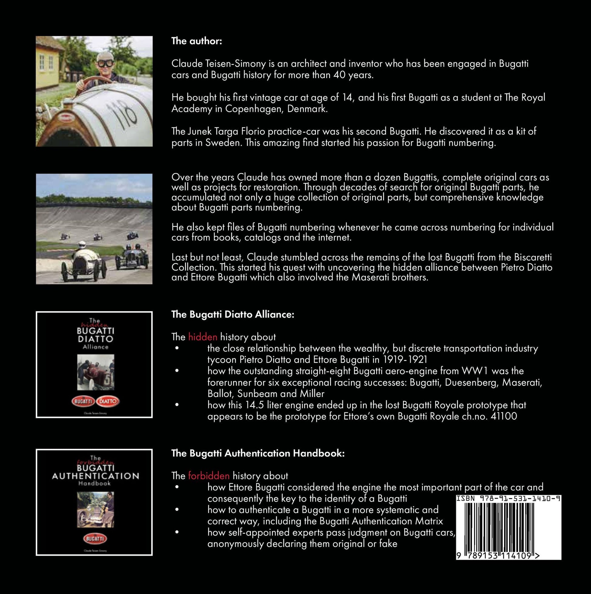 The Hidden Bugatti: Diatto Alliance hardcover book with rare photos and historical insights into Bugatti's early collaboration