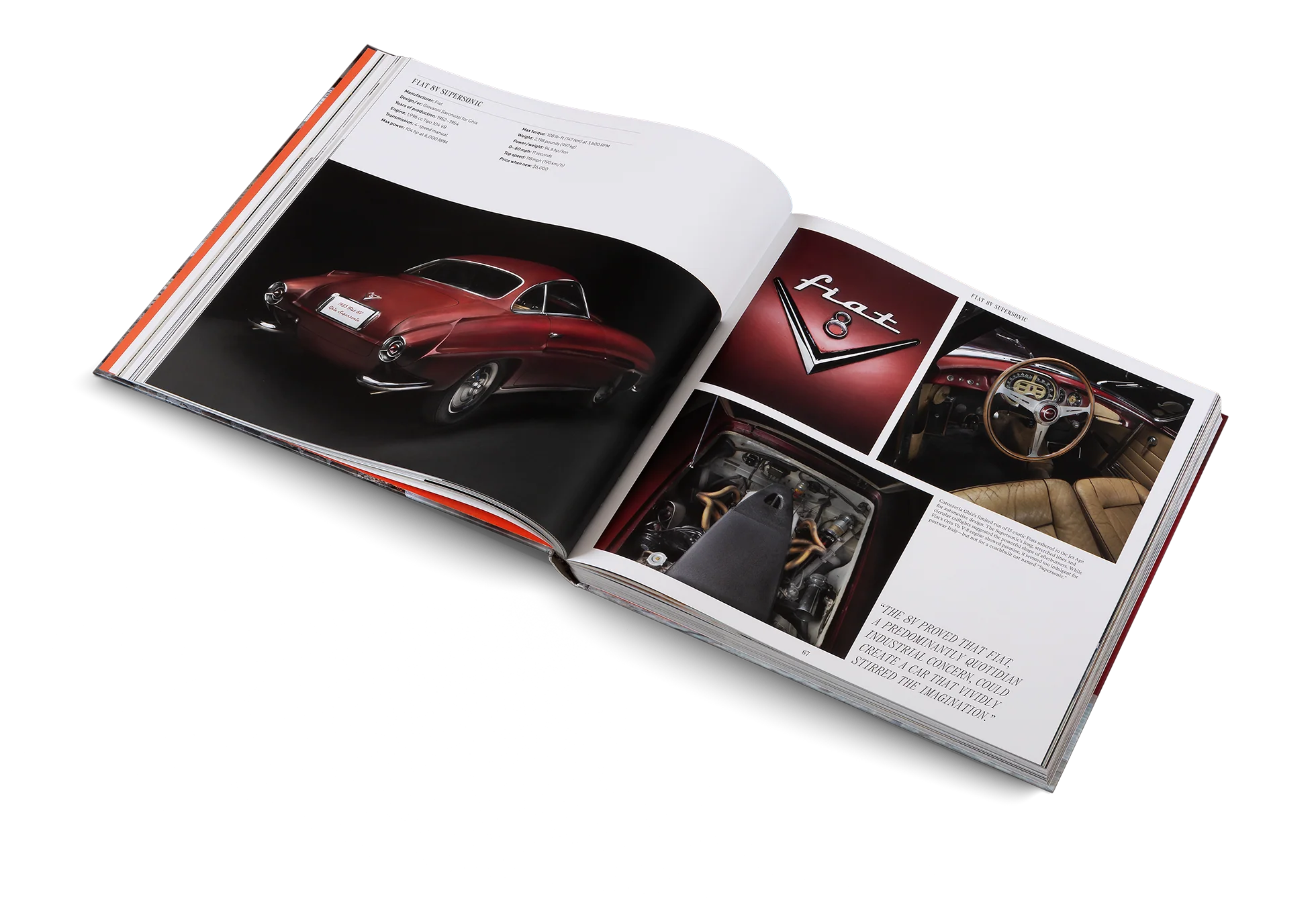 "Beautiful Machines - The Italians" - An exclusive coffee table book celebrating Italian automotive design with stunning photographs and stories about iconic car brands such as Ferrari, Lamborghini and Alfa Romeo. Perfect for design and car enthusiasts.