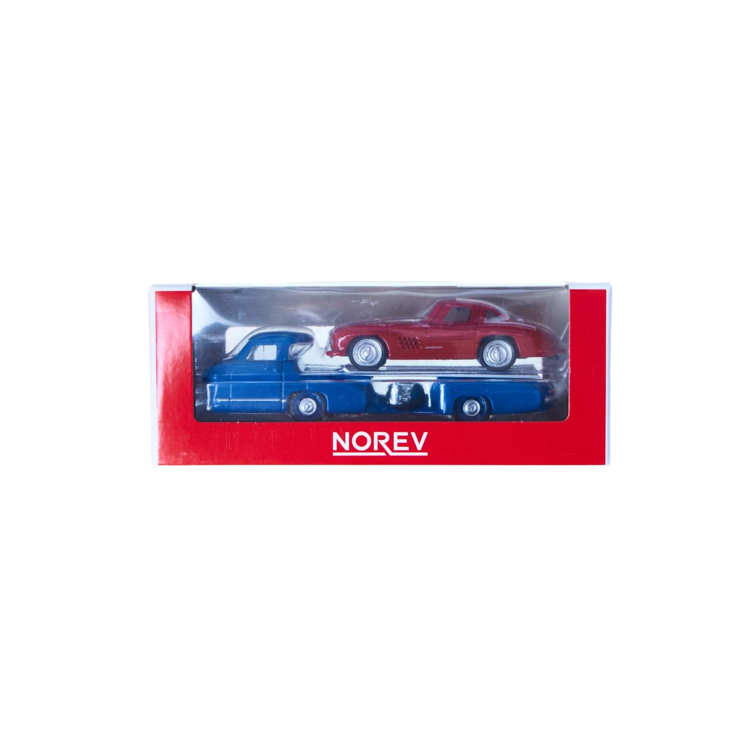 Mercedes-Benz Racing Transporter + 300SL 1955 1/64 - Authentic model of the Mercedes racing transporter and 300SL.