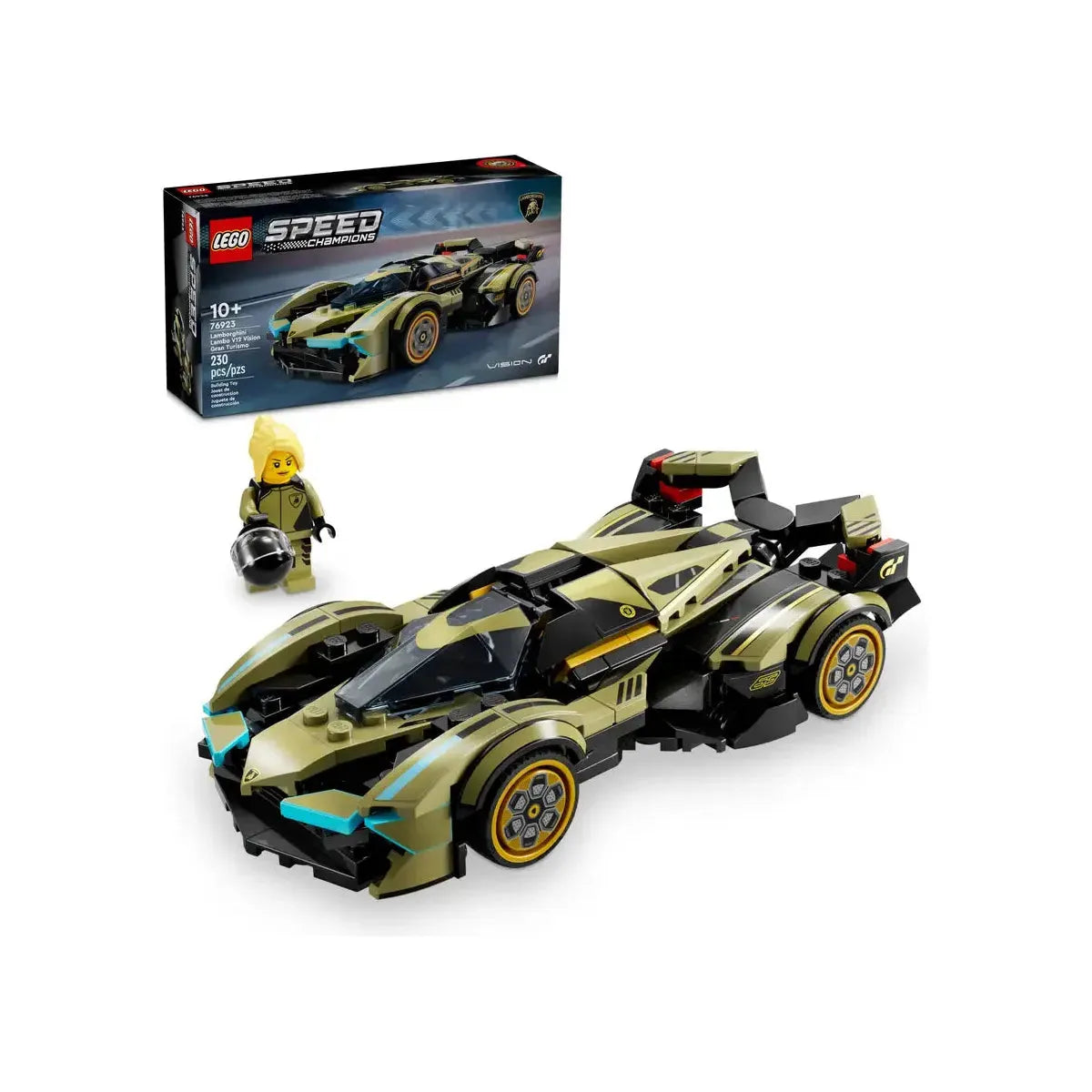Lamborghini Lambo V12 Vision Gran Turismo - LEGO model of the Lamborghini Lambo V12 Vision Gran Turismo, a futuristic supercar.