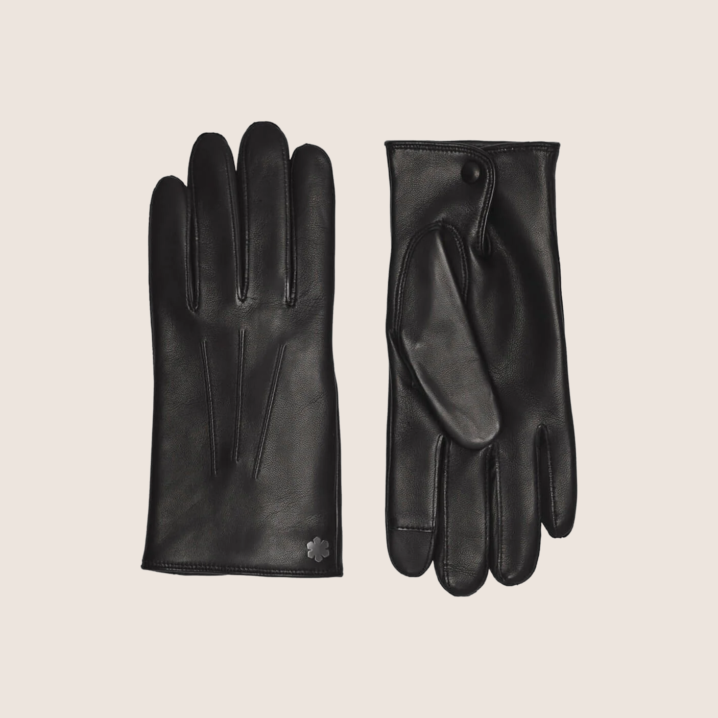 WINSTON - Black - Quality leather driving gloves in black, with classic design and optimal fit.